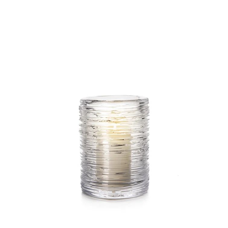 Small Clear Glass Hurricane Candle Holder