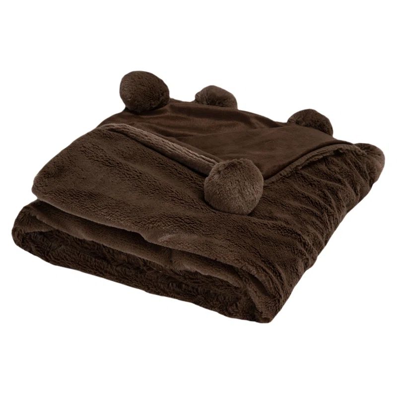 Dalson Chocolate Knitted Cotton Throw Blanket