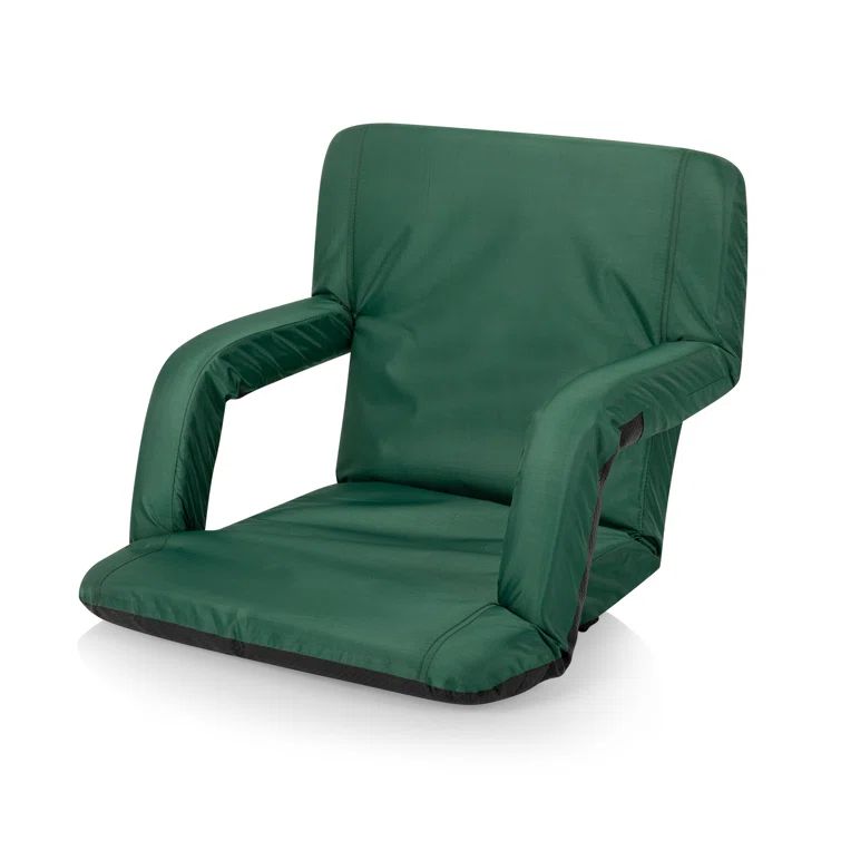 Hunter Green Moisture-Proof Reclining Stadium Floor Chair