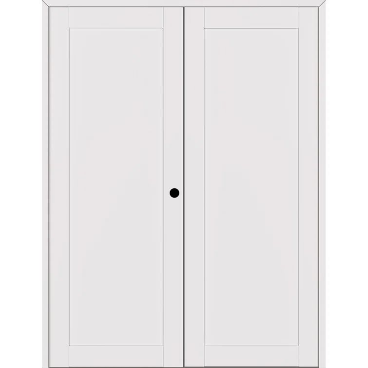 Snow White Pine Composite Double Swing Interior Door