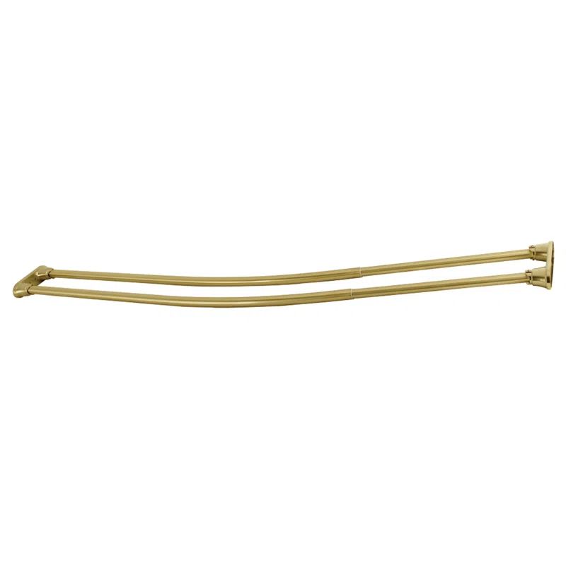Kingston Brass Edenscape 60-Inch to 72-Inch Adjustable Double Curved Shower Curtain Rod