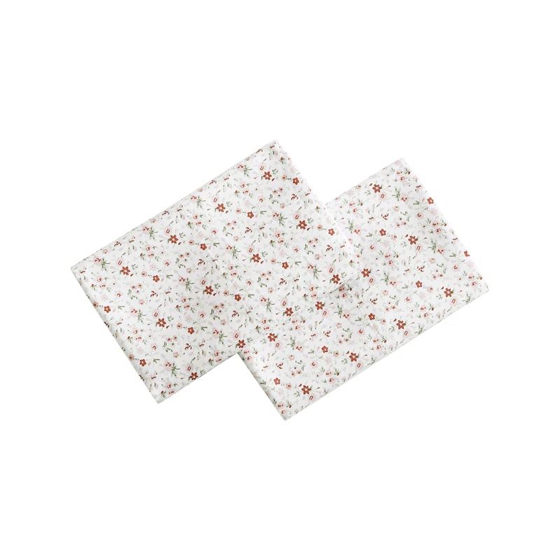 Evie Coral Floral Cotton Sateen Standard Pillowcase Set