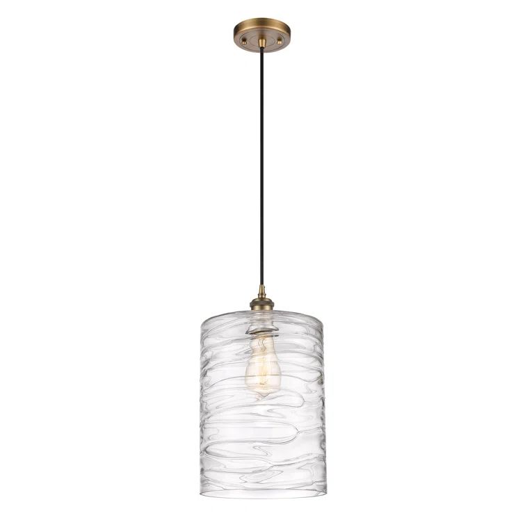 Ballston 14" Brushed Brass Mini Pendant with Glass Shade