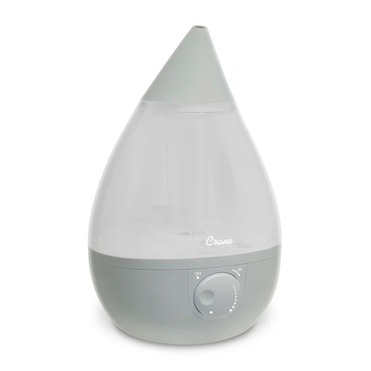 Gray Ultrasonic Cool Mist Humidifier with 1 Gallon Tank