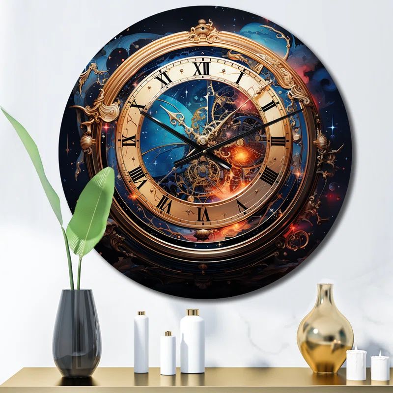 Metaphysical Horology Multicolor Aluminum Oversized Wall Clock