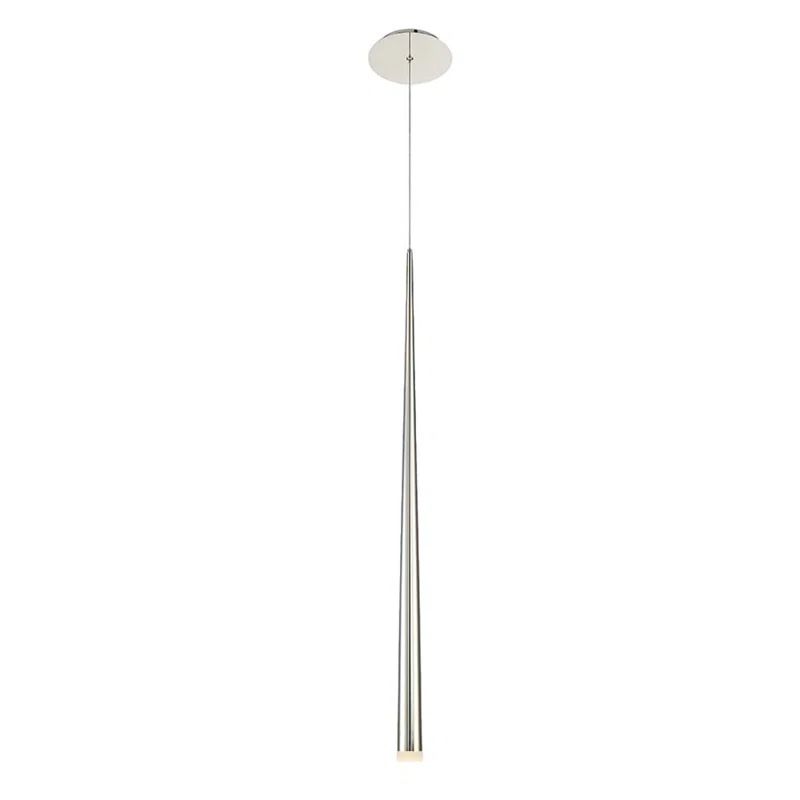 Cascade Mini Polished Nickel LED Pendant with Frosted Glass