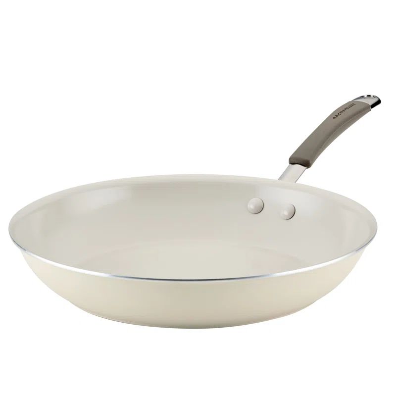 Almond 12.5" Ceramic Nonstick Aluminum Frying Pan