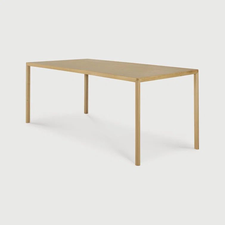 Natural Oak Rectangular Dining Table with Slender Legs