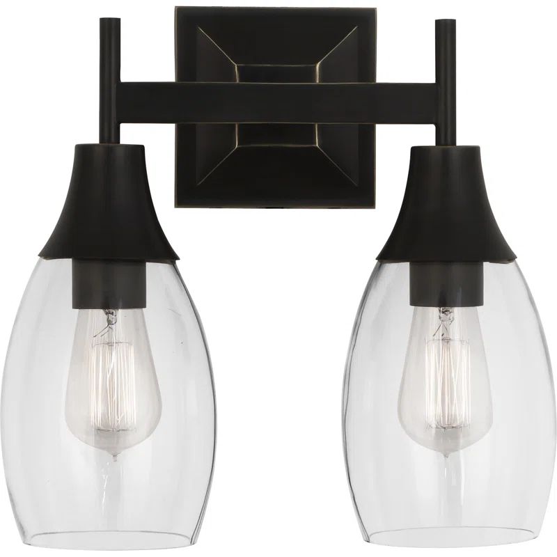 Grace Elegance 13'' Dimmable Nickel Wall Sconce with Curved Glass