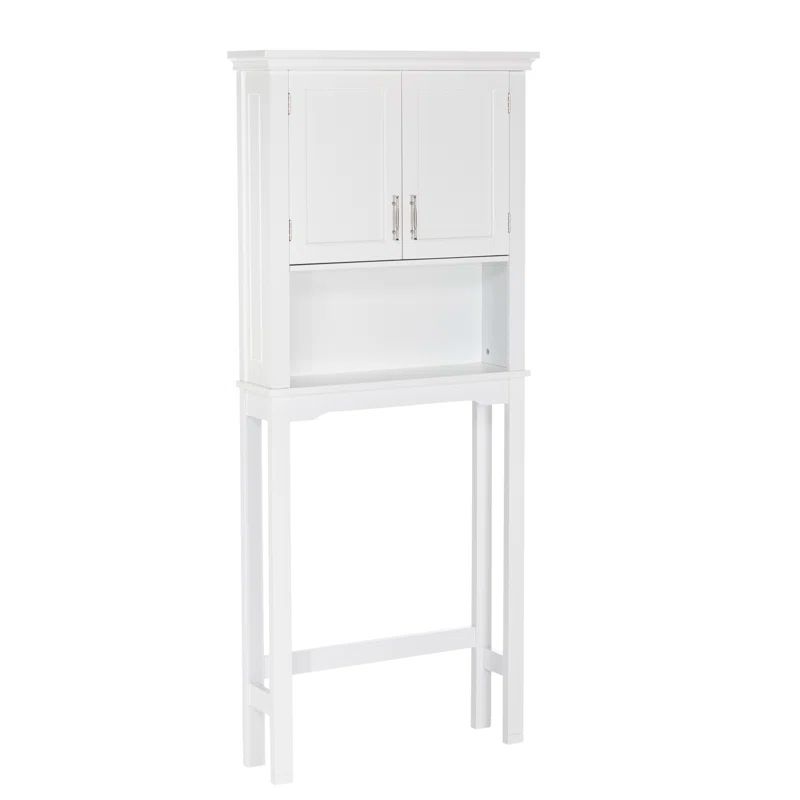 Somerset Classic White MDF Over-the-Toilet Storage Cabinet with Adjustable Shelf