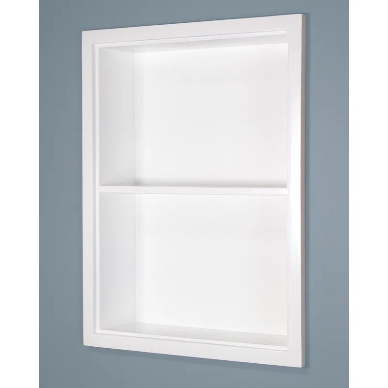 14x18 White Recessed Wall Niche with Plain Back