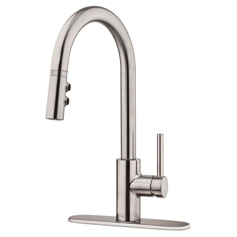 Stainless Steel Single Handle Pull-Down Kitchen Faucet