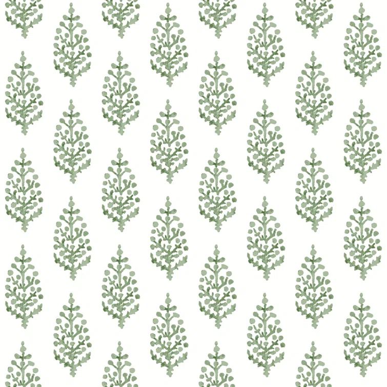 Green Vinyl-Coated Non-Pasted Washable Wallpaper Roll