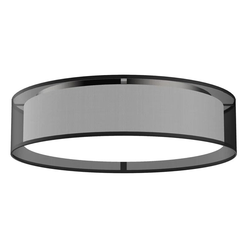 Dalton 20" Black Organza LED Energy Star Flush Mount