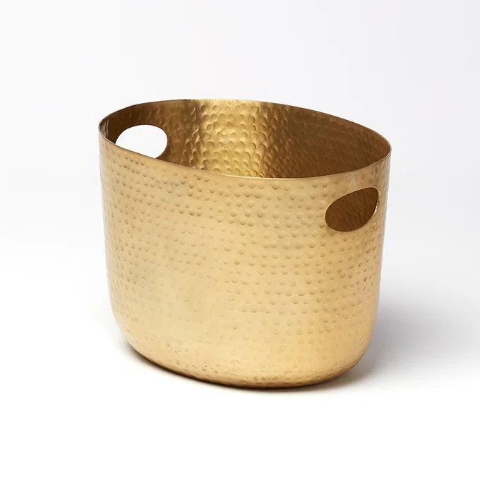 Hammered Gold Aluminum Oval Beverage Tub