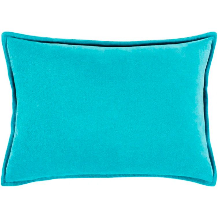 Merchtem Aqua Velvet Lumbar Pillow Cover 13”H x 19”W