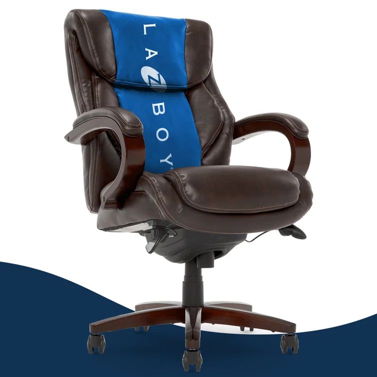 Brown Leather High Back Swivel Executive Office Chair