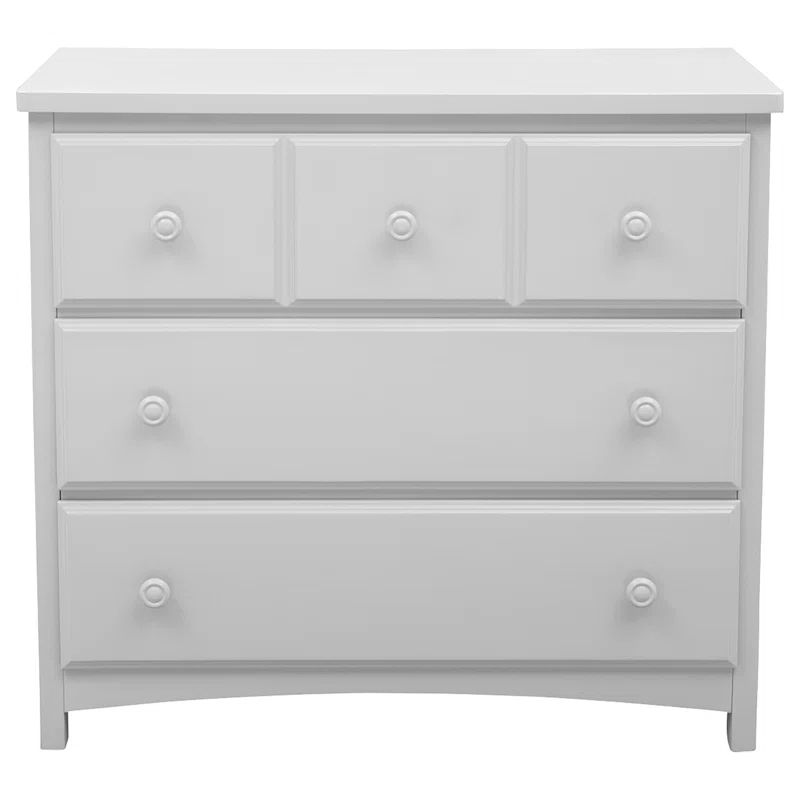 Grey 3-Drawer Nursery Dresser with Interlocking System