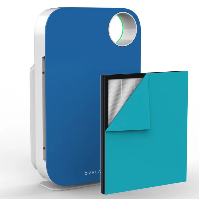 Santorini Hills Blue True HEPA Air Purifier with Interchangeable Cover