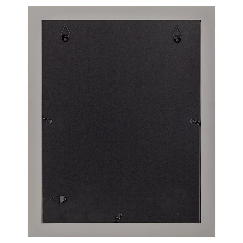 Gray 11x14 Wood Wall Frame with Double White Mat