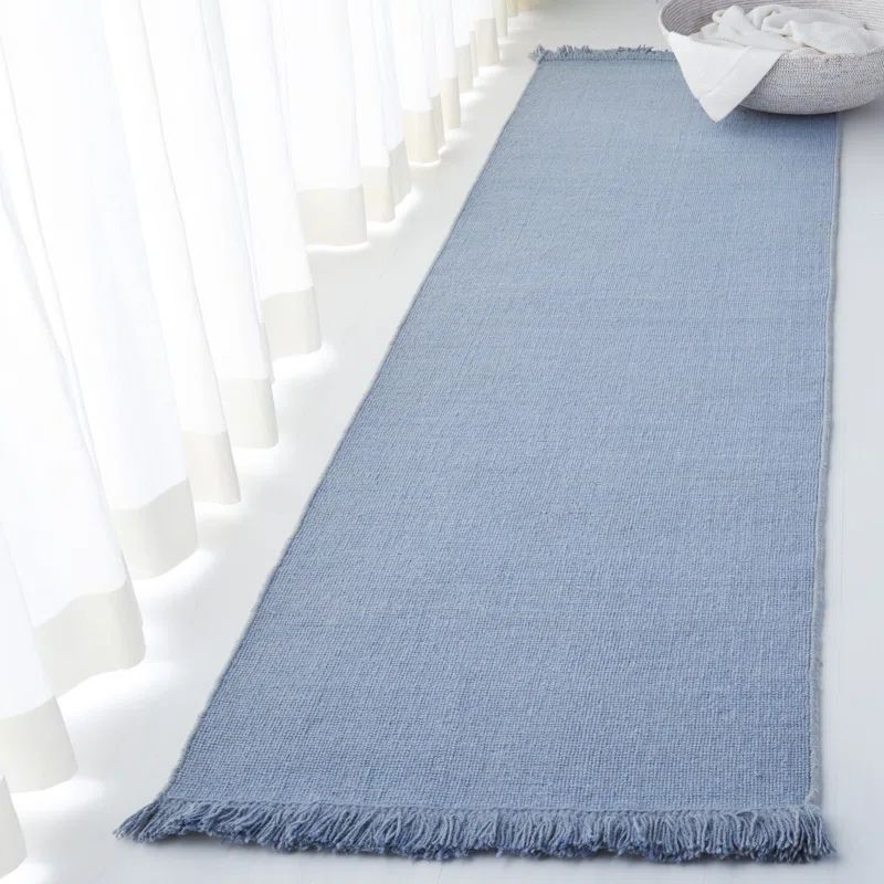 Elysian Fields Hand-Knotted Blue Wool and Cotton 4' x 6' Area Rug