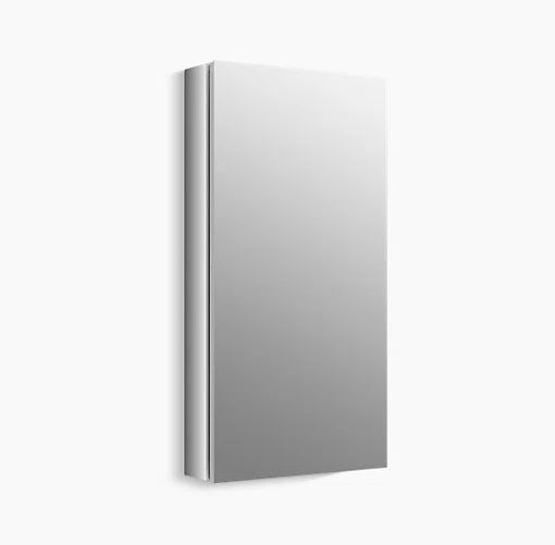 Elegant Frameless Aluminum 30" Medicine Cabinet with Adjustable Shelves