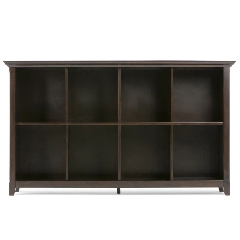 Amherst Hickory Brown Solid Wood 57'' 8-Cube Storage Console Table