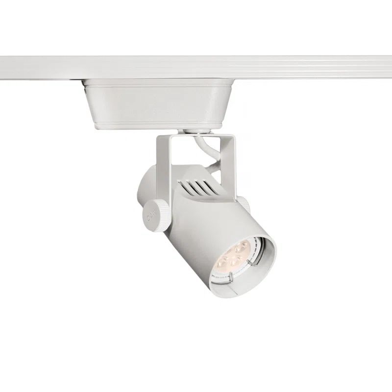 Sleek White Aluminum LED Low Voltage Track Head Light