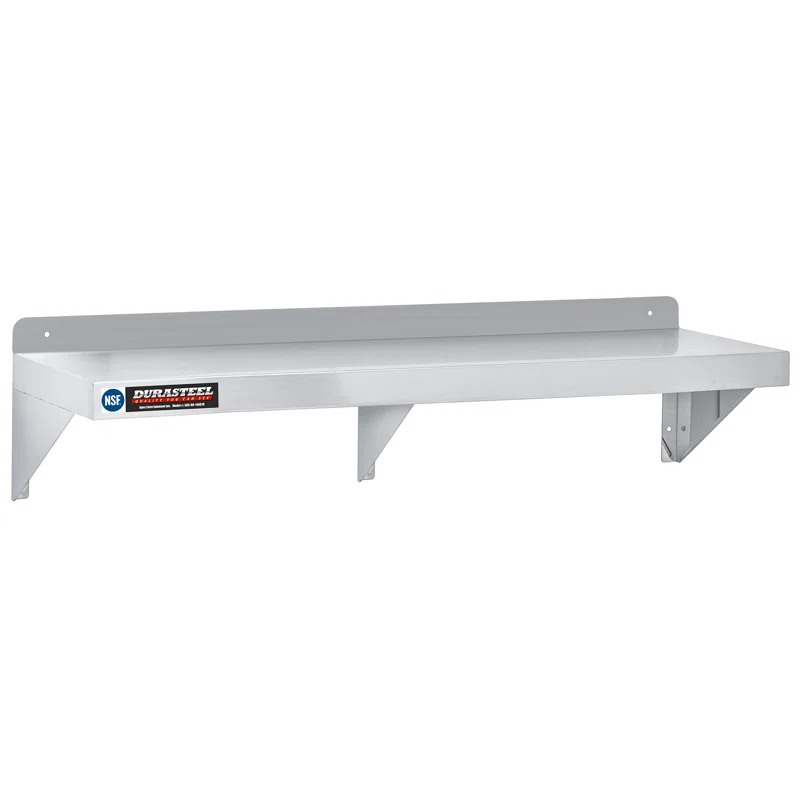 60" Wide Stainless Steel Wall Mount Shelf