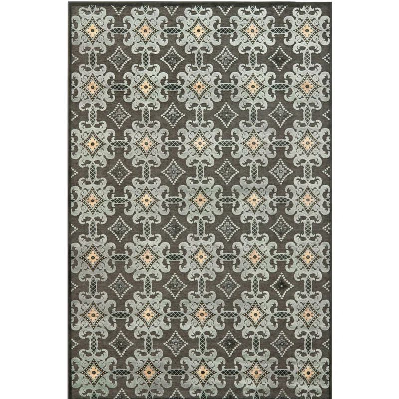 Anthracite Viscose Rectangular Reversible Handmade Rug 63" x 39"