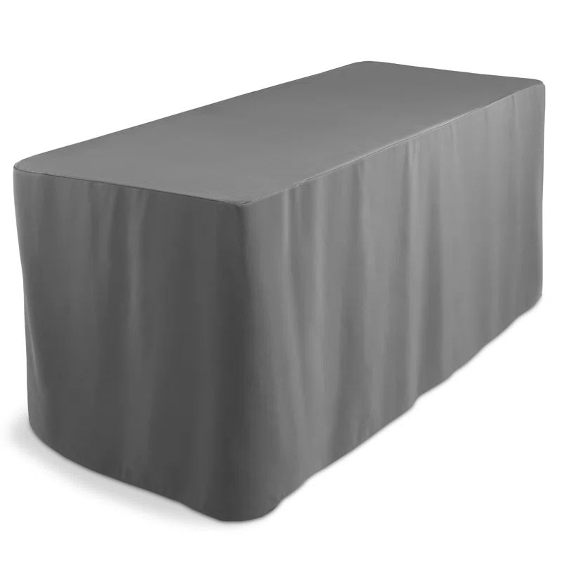 Gray 6' Open Back Fitted Trade Show Table Cover