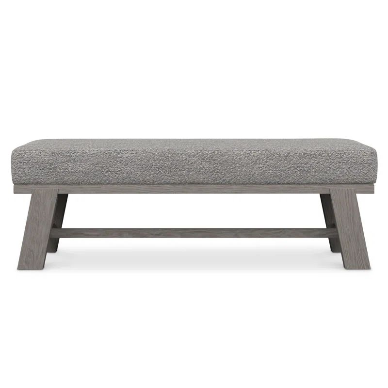 Trianon 56'' Dark Gray Contemporary Upholstered Bench