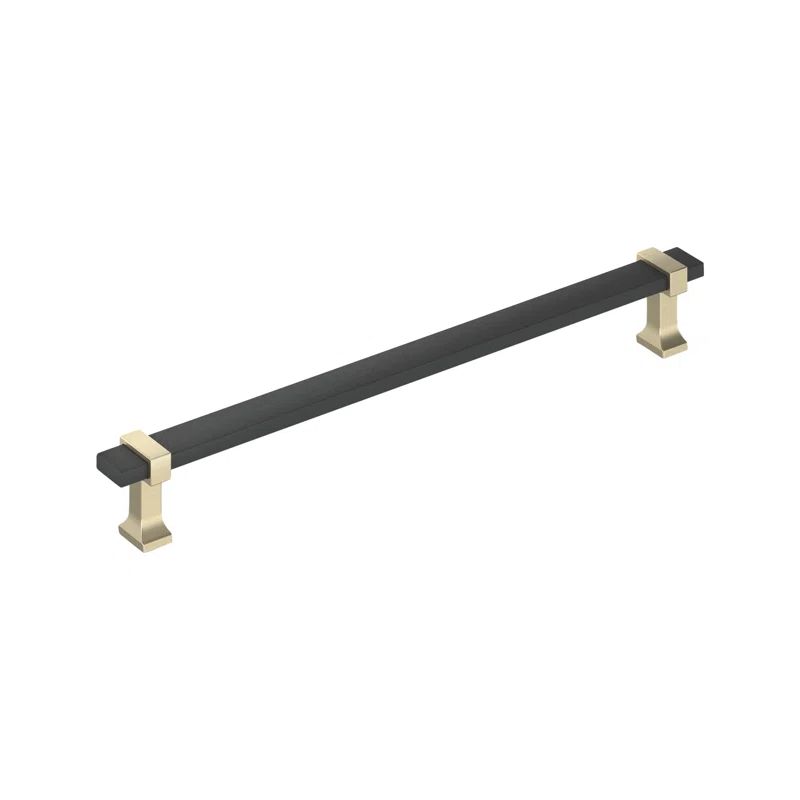 12-Inch Brushed Matte Black and Golden Champagne Appliance Pull