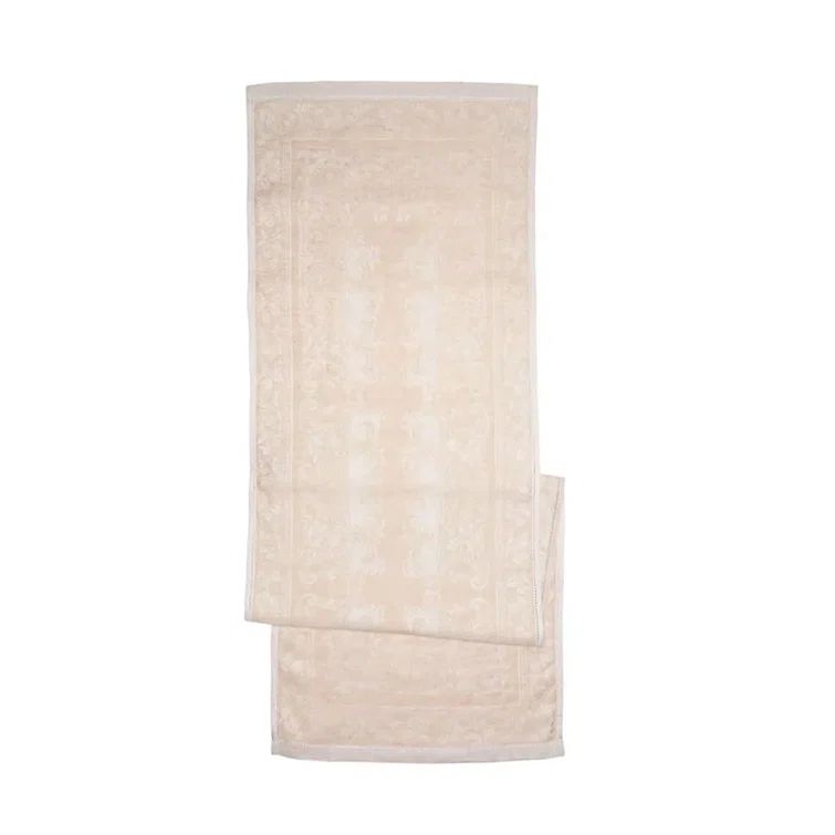 Ivory and Taupe Linen Arboretum 71" x 104" Tablecloth