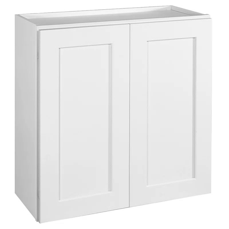 Brookings White Painted Maple Shaker Style Wall Cabinet