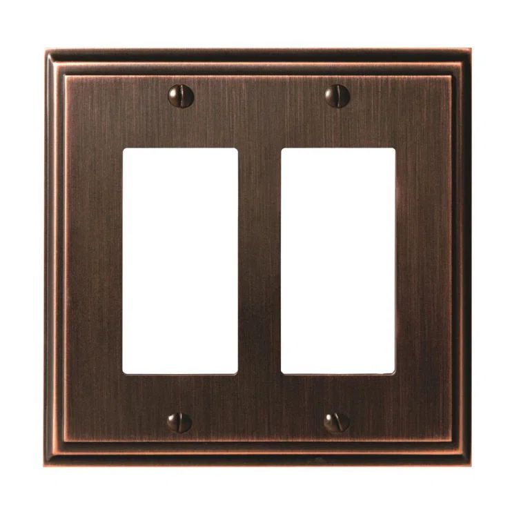 Oil Rubbed Bronze Double Rocker Wall Plate