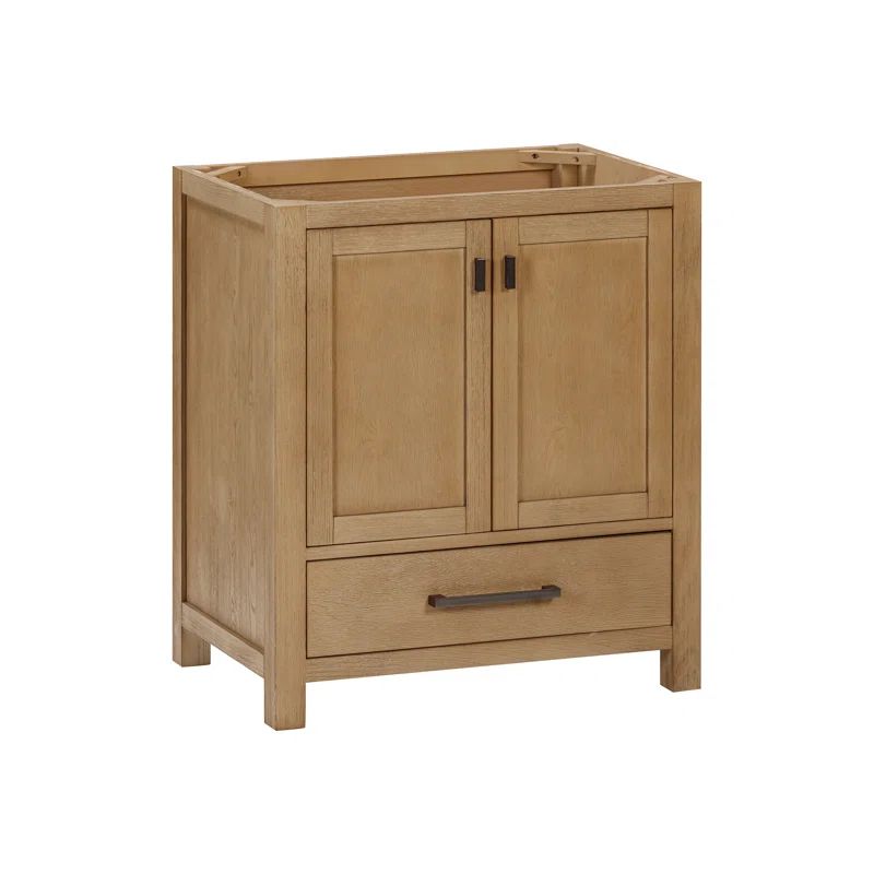 Modero 30'' Brushed Oak Single Bathroom Vanity Base