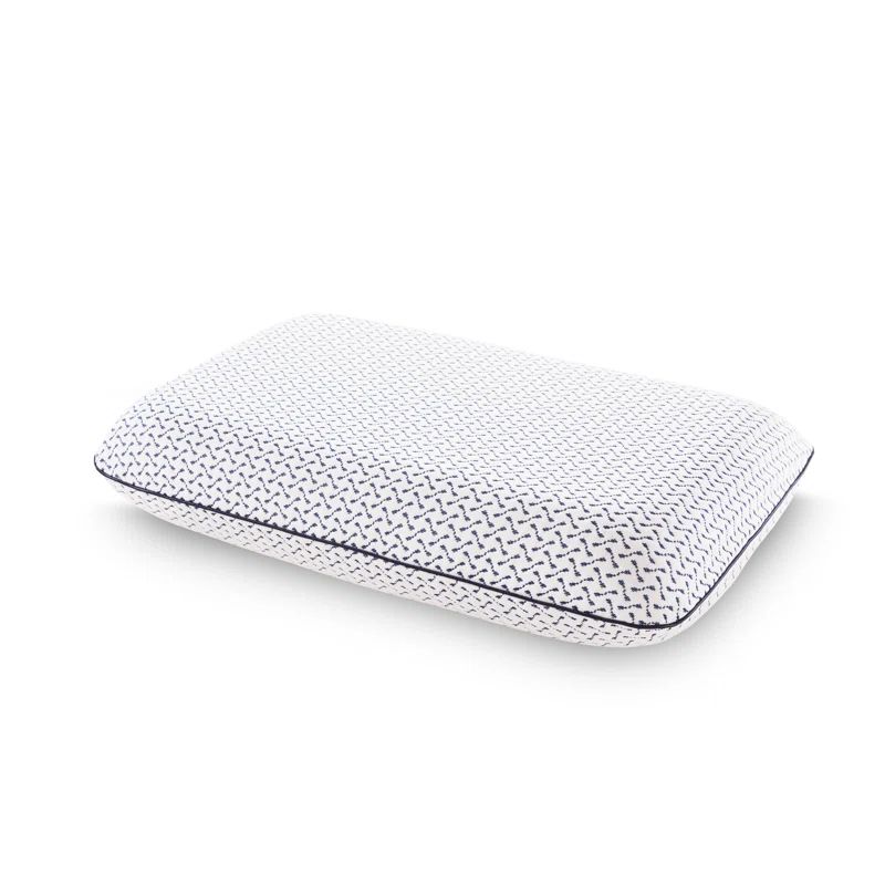 Queen White Gel Memory Foam Pillow with Soft Cover