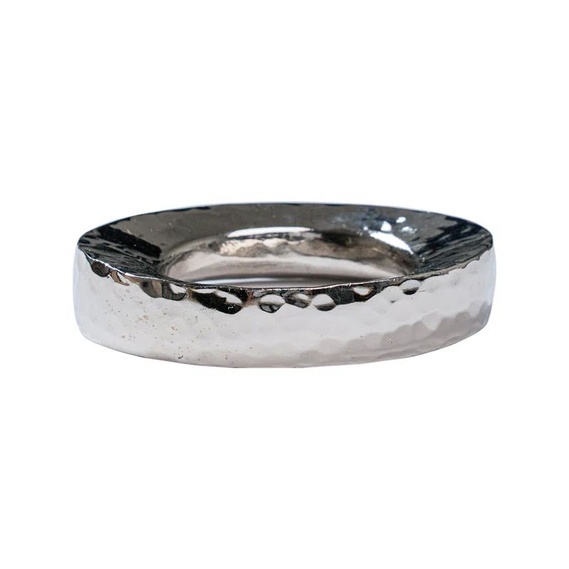 Modern Silver Nickel-Plated Oval Napkin Ring