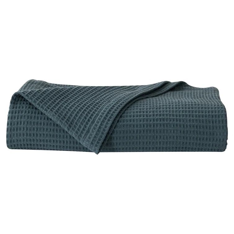 Soft Cotton Waffle Weave Reversible Throw Blanket