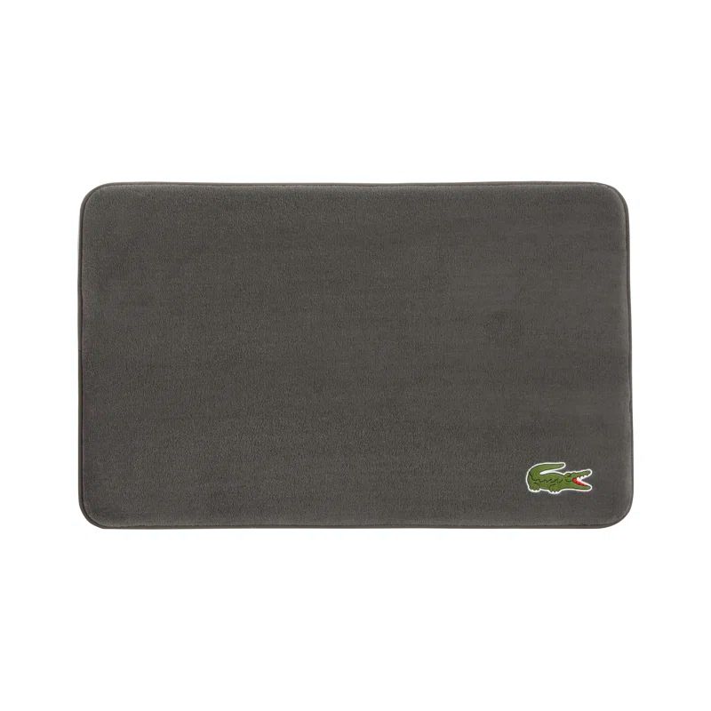 Cliff Gray Memory Foam Bath Rug with Non-Slip Base