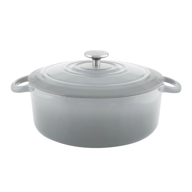Fade Grey 7 Quart Enameled Cast Iron Dutch Oven