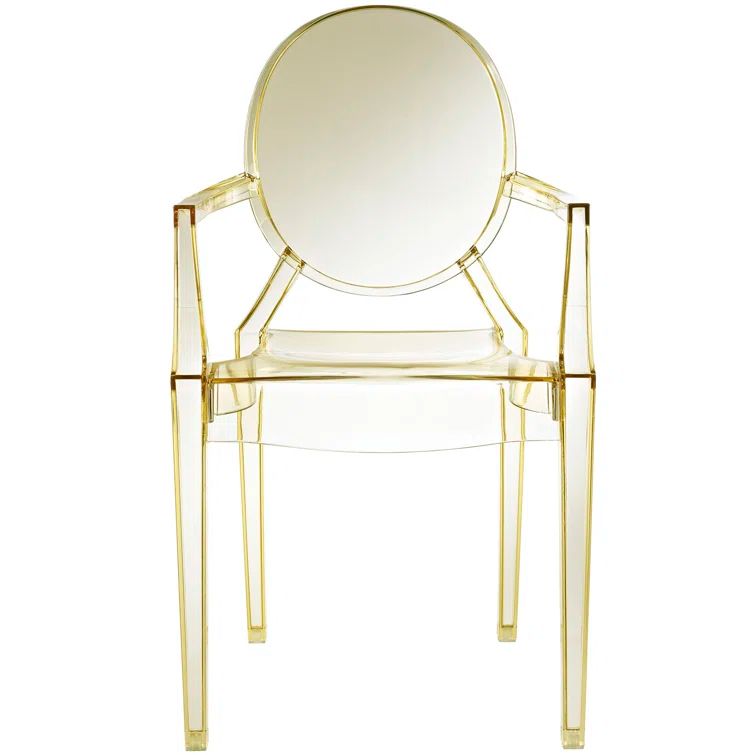 Casper Yellow Acrylic Modern Dining Armchair