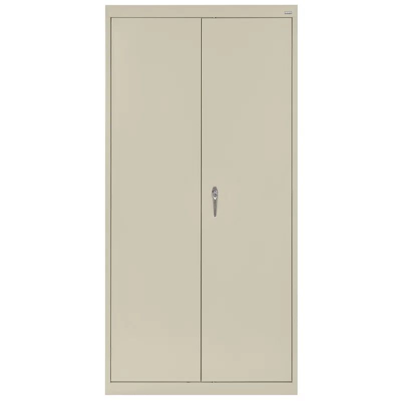 Putty Steel Freestanding Lockable Office Cabinet with Adjustable Shelving