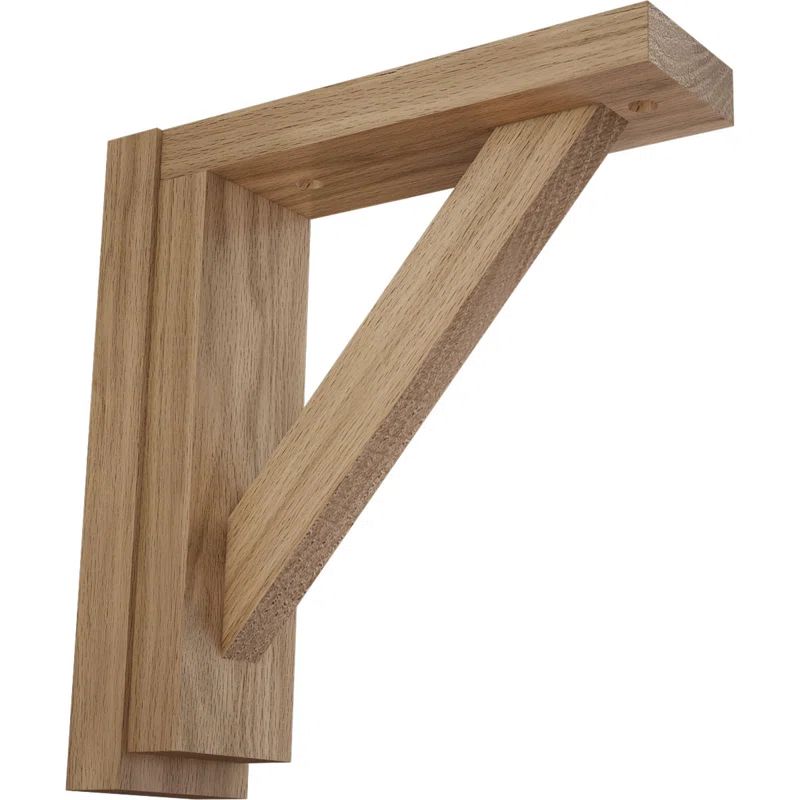 8.75" Light Brown Oak Traditional Shelf Bracket