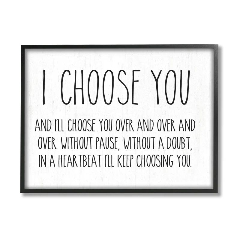 Black Framed Motivational Quote Canvas Print, 20 x 16