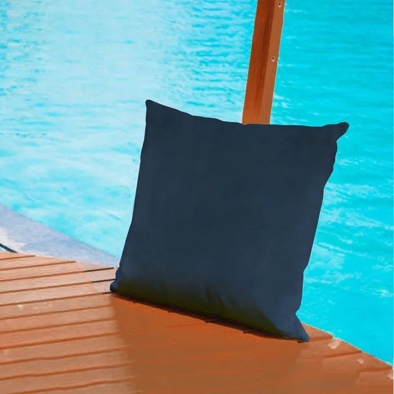 Cloud Burst Blue Waterproof Polyester Outdoor Pillow Covers Set of 2