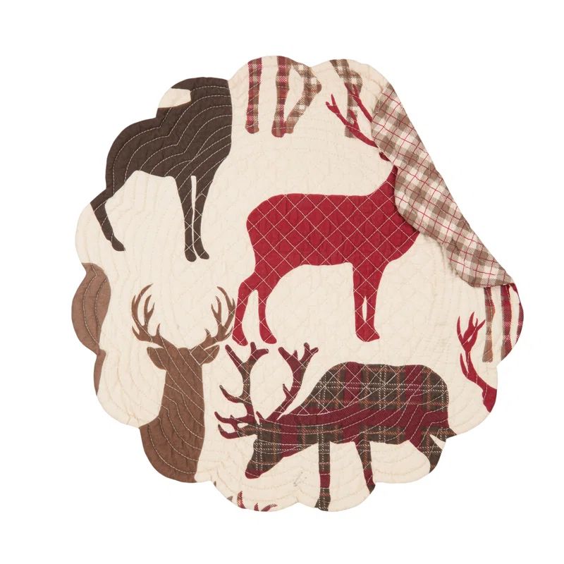 Loon Peak® Plourde Cotton Animals/Nature Round Placemat (Set of 6)