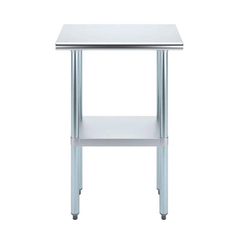 24" Stainless Steel Utility Work Table with Galvanized Shelf