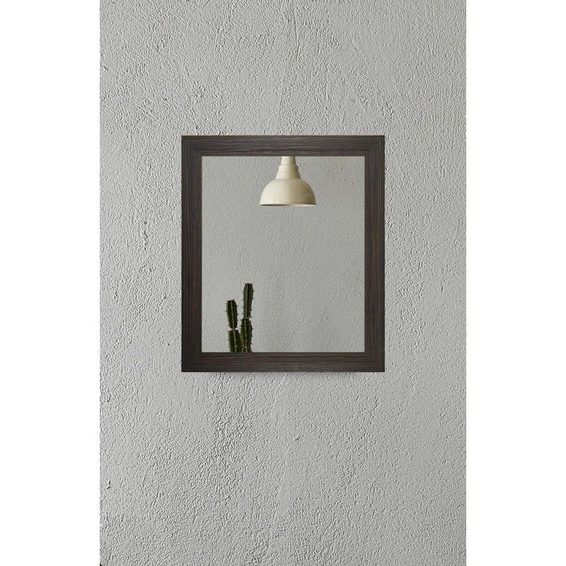 Espresso Wood Rectangular Vanity Wall Mirror 40.25" x 30.25"